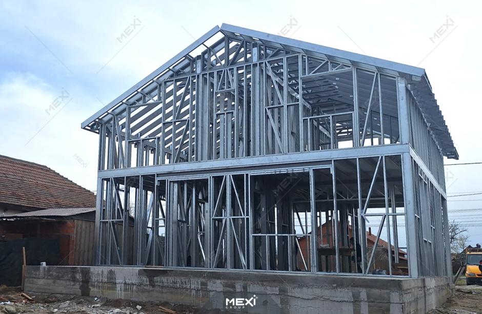 construcţie casă din profile metalice